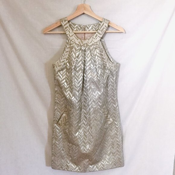 Trina Turk Dresses & Skirts - trina turk // silver patterned halter dress